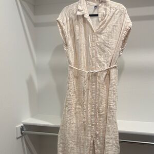 Old Navy Cream Midi Dress